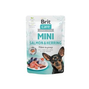Brit Care Mini Salmon&Herring sterilised fillets in gravy 85 g