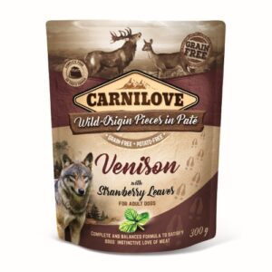 Carnilove Pouch Venison with Strawberry Leaves 300 g