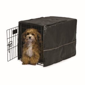 22" Black Polyester Crate Cover