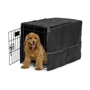 30" Black Polyester Crate Cover