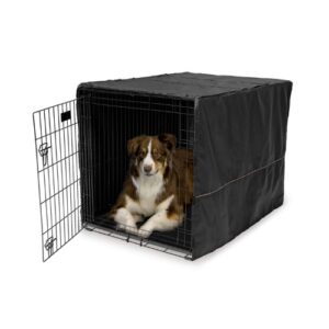 42" Black Polyester Crate Cover