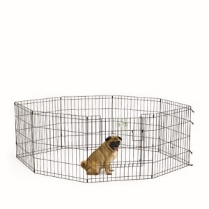 24" LS Black Exercise Pen w/Full MAX Lock Door