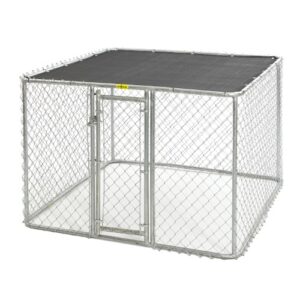 K9 - Chain Link Portable Kennel - Includes a Sunscreen